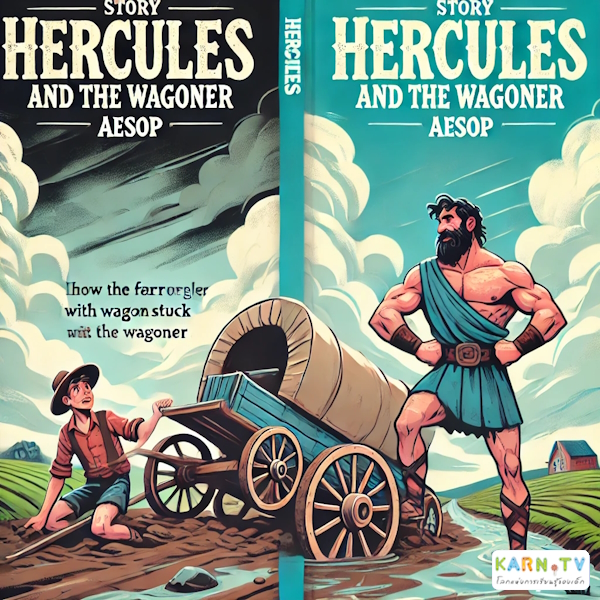 การ์ตูนสำหรับเด็ก ในรูปแบบ นิทานการ์ตูนสองภาษา เรื่อง Hercules And The Wagoner